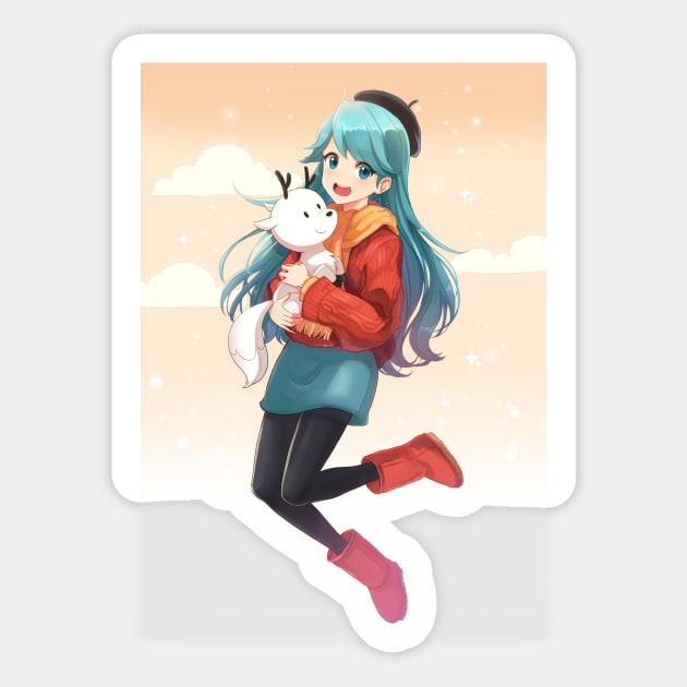 Hilda in Anime world Sticker by mikmix